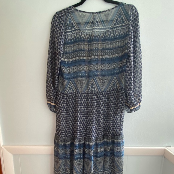 Anthropologie New Geometry Tiered Maxi Dress - Picture 9 of 11